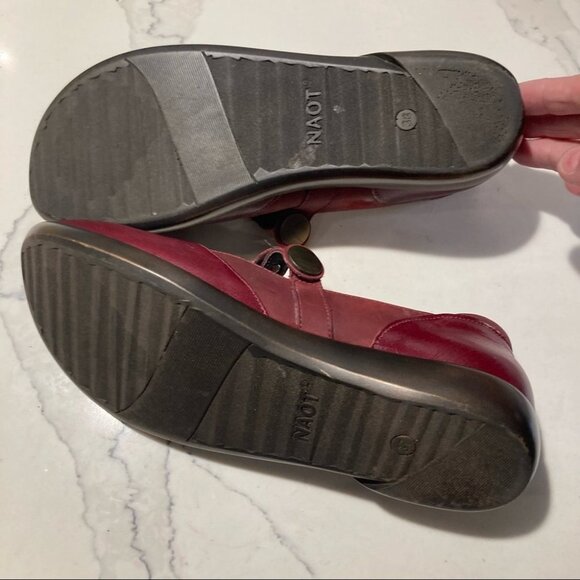 NAOT Sz 37 L6 Mary Jane with Metal Embellishments Velcro Closure Sandals Flats - Picture 11 of 13